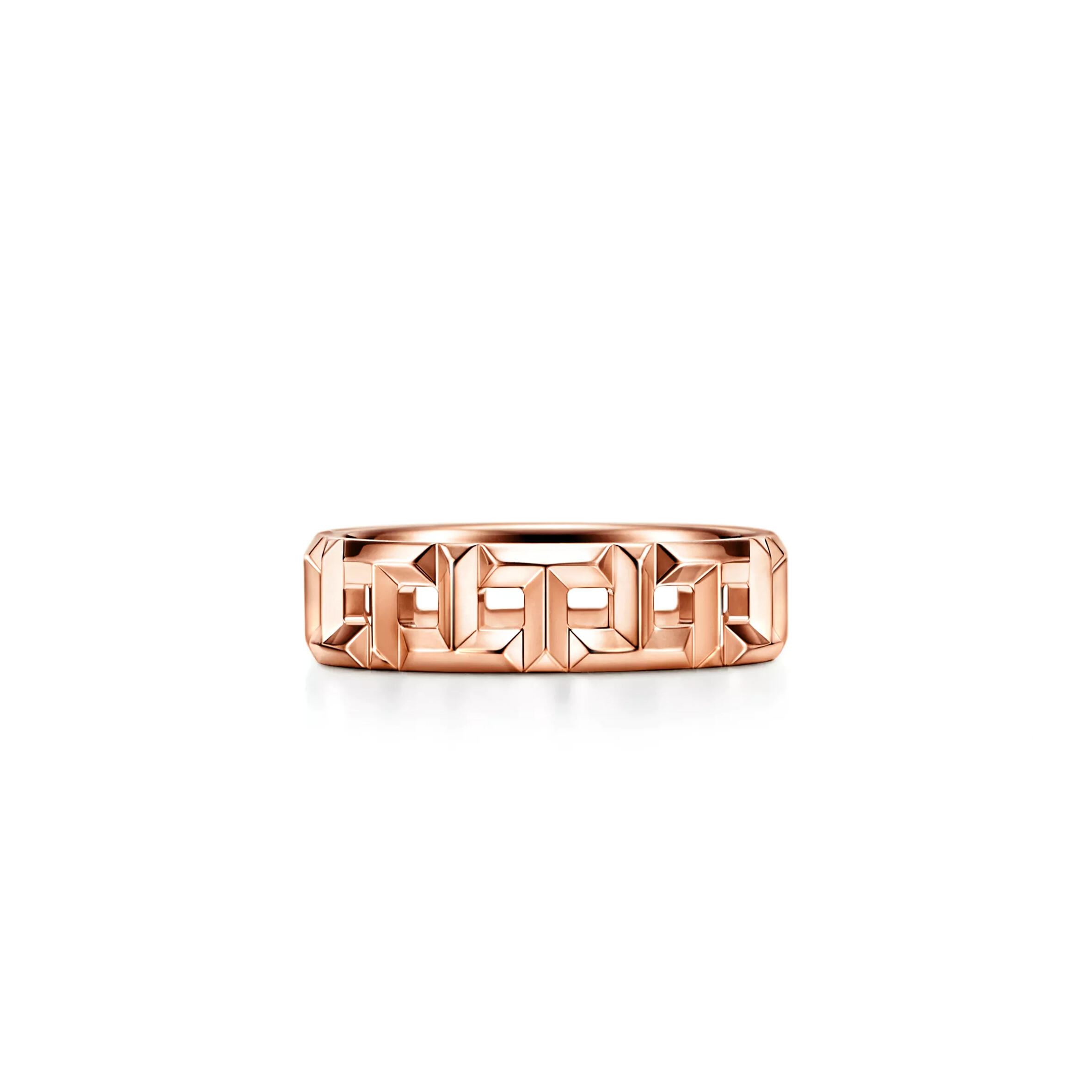 TIFFANY T TRUE WIDE RING IN ROSE GOLD 63064319